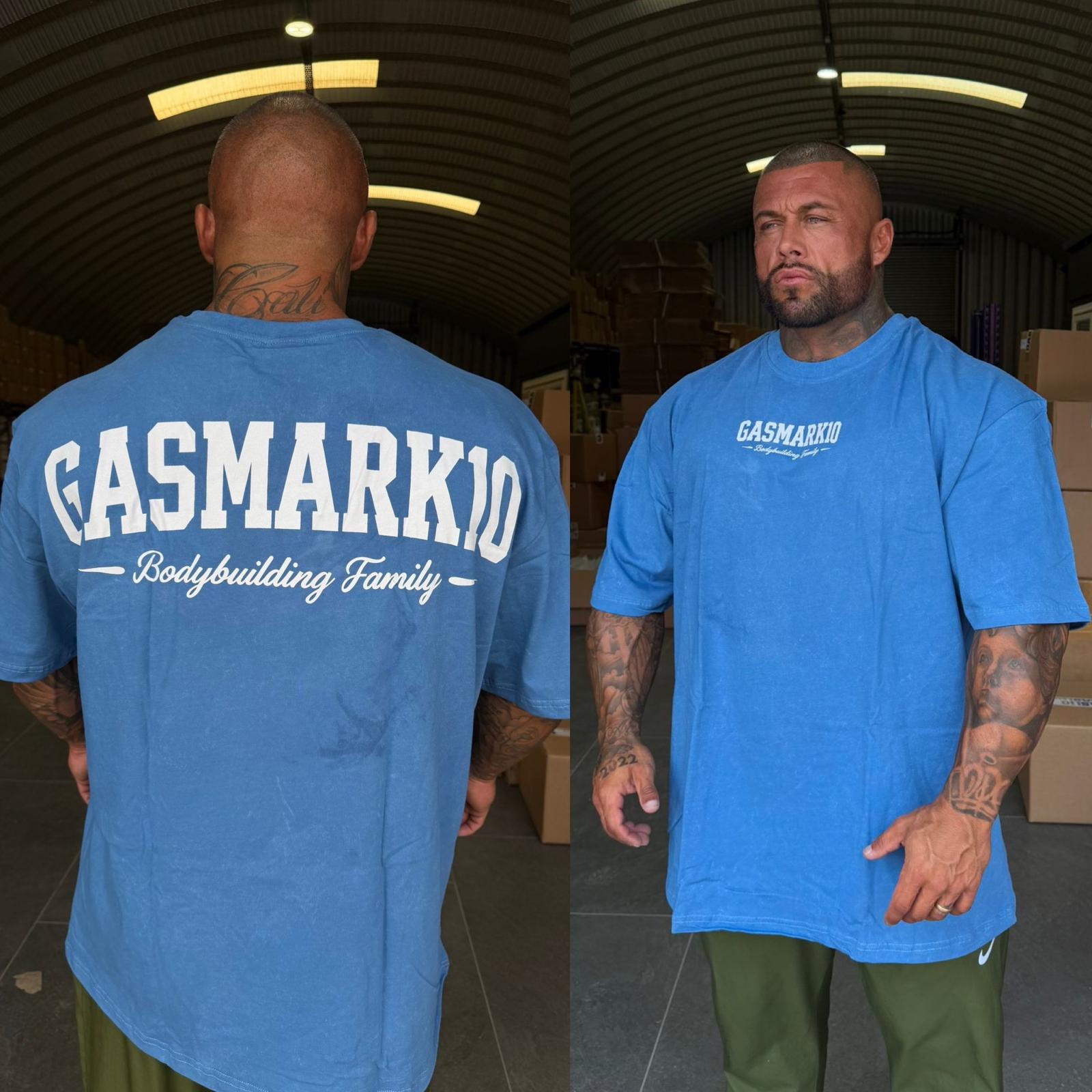 GASMARK10 BODYBUILDING FAMILY OVERSIZE T- BLUE
