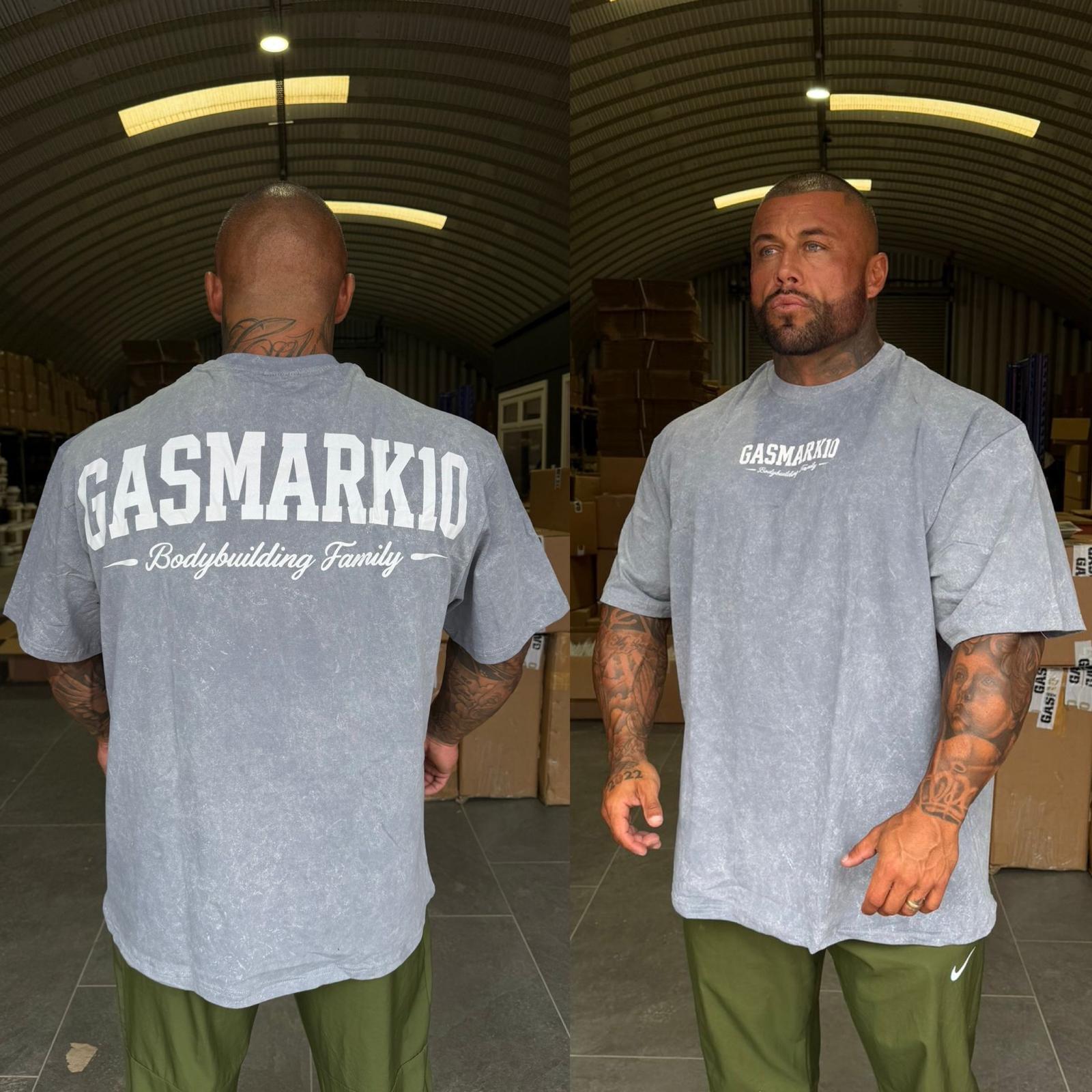 GASMARK10 BODYBUILDING FAMILY OVERSIZE T- GREY